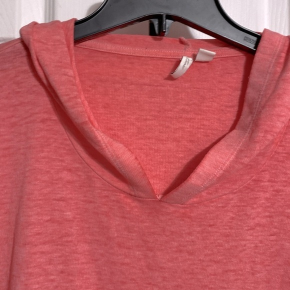 C Active peach cotton blend knit hoodie top shirt size 26/28 - Picture 5 of 13